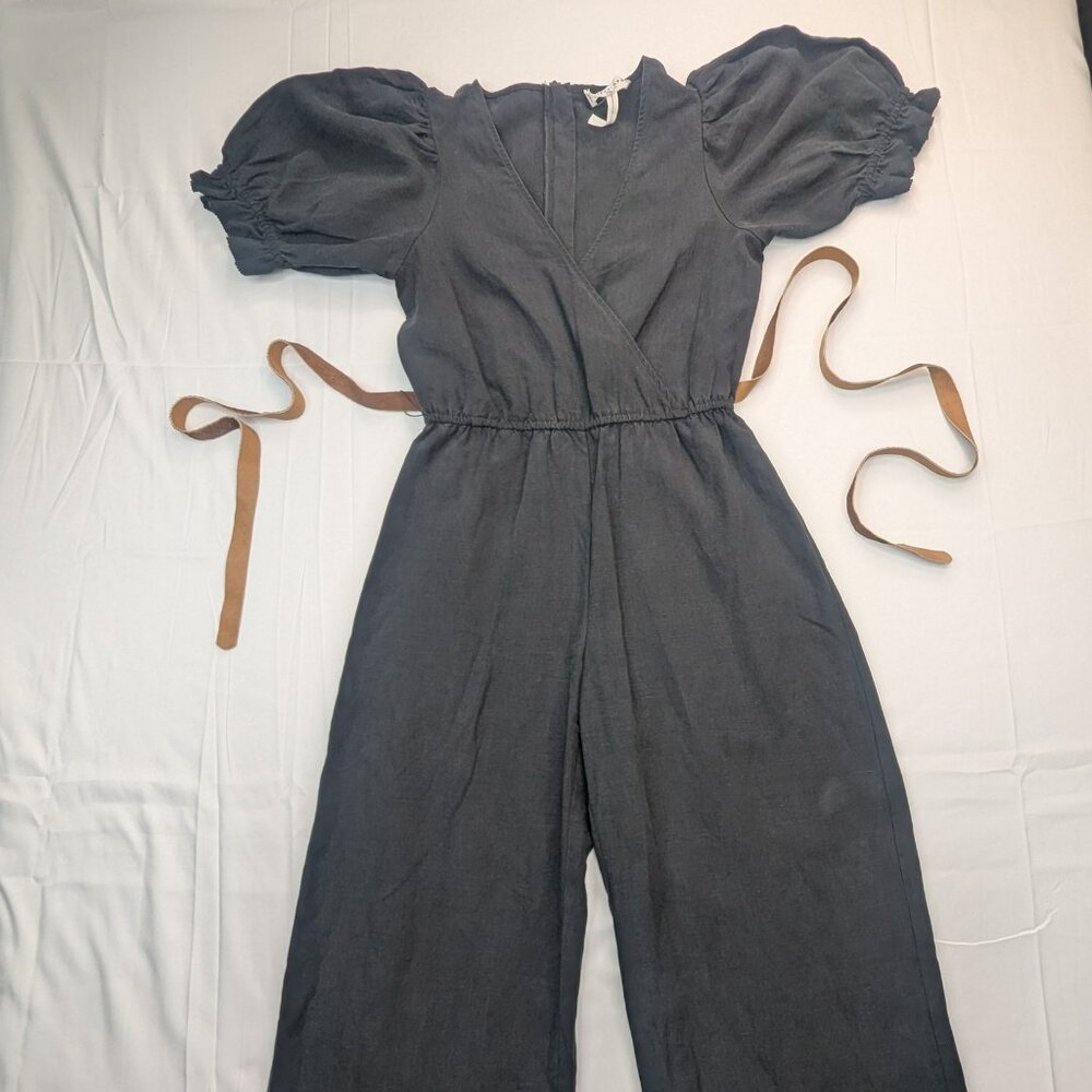 Apiece Apart Chabrol Jumpsuite Black Size 0 Tencel Linen - Picture 5 of 17